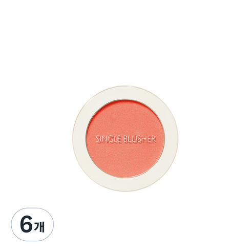 샘물 싱글 블러셔 5g, OR01 만다린 키스, 6개