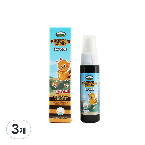 네이쳐스탑 키즈 프로폴리스 스프레이 딸기향, 3개, 35ml