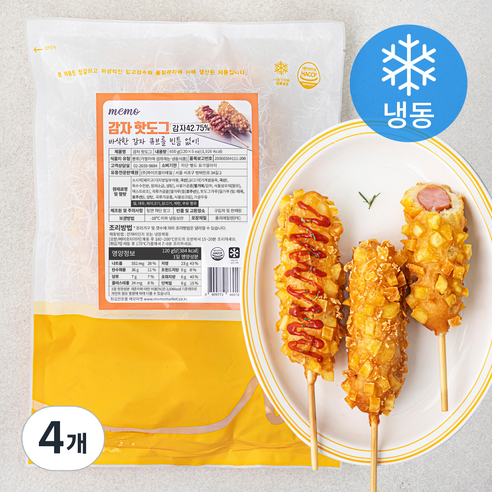 메모마켓 감자핫도그 (냉동), 120g, 5개입, 4개