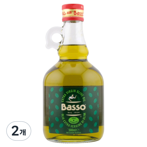 Basso 엑스트라버진 올리브유, 2개, 500ml