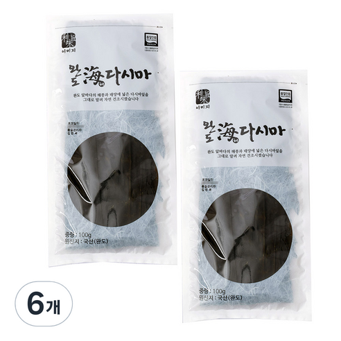 완도 해다시마, 100g, 6개