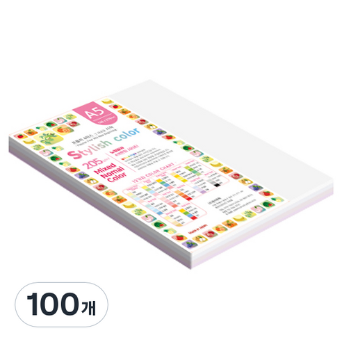 종이문화 SN 스타일리쉬 노멀 두꺼운 혼합색지 205g 09 Purple Tone, 100개