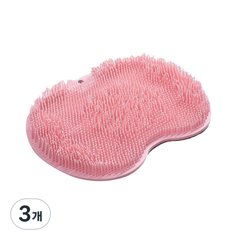 코스파 발 씻기 세척 매트 핑크, 1개입, 3개