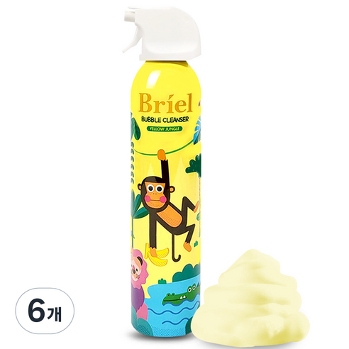 브리엘 옐로우 정글 버블 클렌저 바나나향, 6개, 300ml