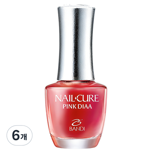 반디BANDI 네일큐어 핑크다이아 멀티 영양제, 7ml, 6개