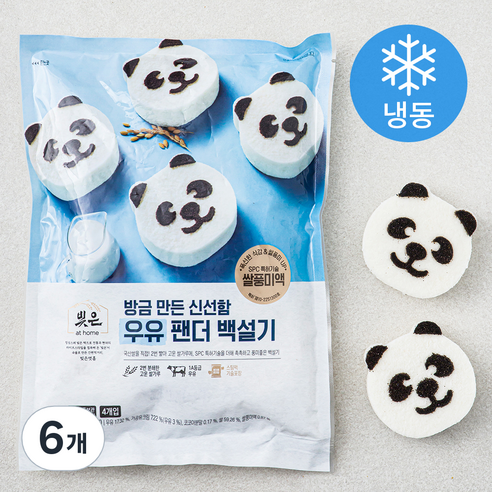 빚은 우유 팬더 백설기 (냉동), 80g, 4개입, 6개