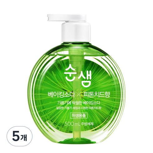 순샘 베이킹소다 피톤치드 주방세제, 500ml, 5개