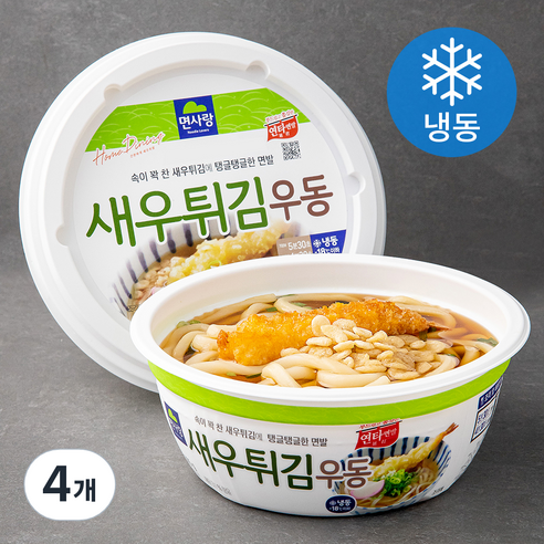 면사랑 새우튀김우동 (냉동), 305g, 4개