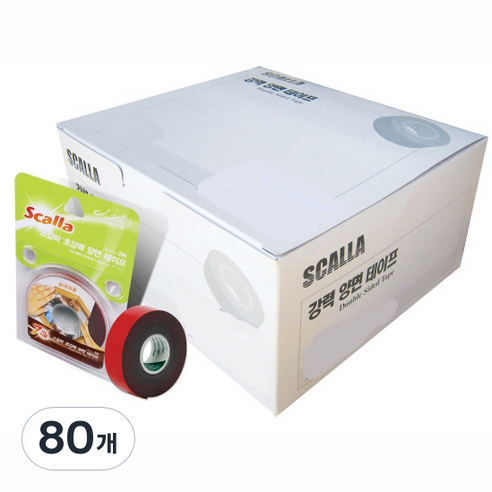 스칼라 초강력 양면 테이프 12mm x 2m FT-200, 80개