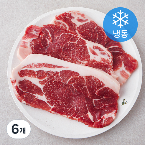 MAUM 미국산 앞다리살 구이용 12mm (냉동), 1kg, 6개