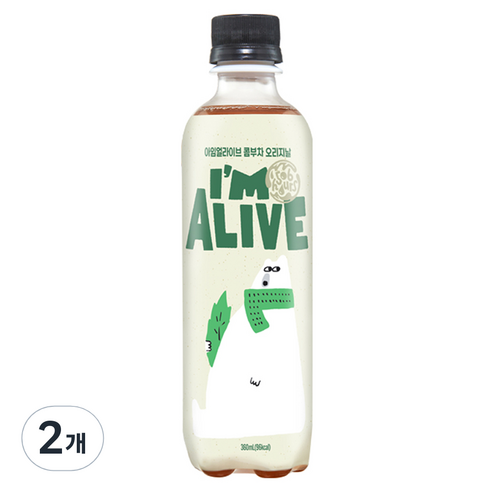 아임얼라이브 콤부차 오리지날, 360ml, 2개