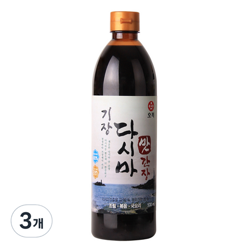 오복식품 기장 다시마 맛간장, 3개, 500ml