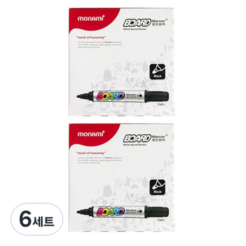 모나미 보드마카 B 세트, 흑색, 72개