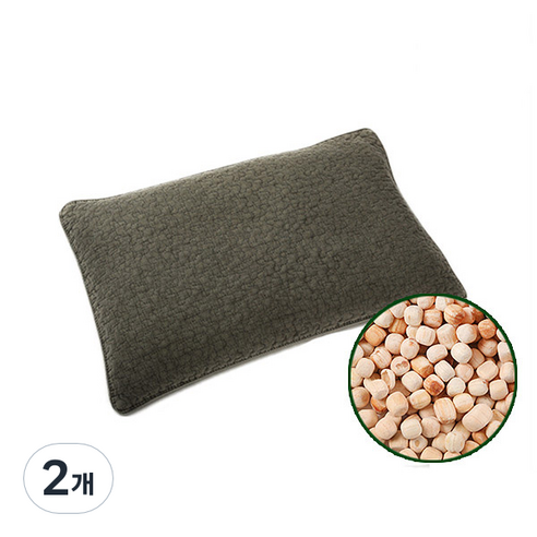 편백아트 순면 천연염색 편백베개 베이직 미니큐브칩, 진회색, 2개