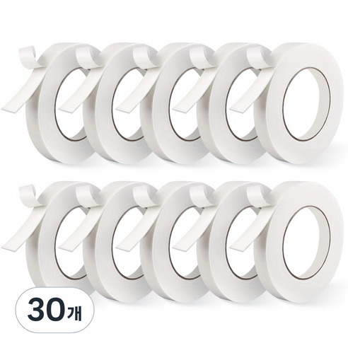 아뜰라임 다용도 스폰지 초강력 접착 폼 양면 테이프 2cm x 3m, 혼합색상, 30개