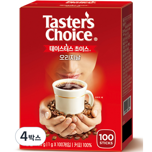 테이스터스초이스 오리지날, 100g, 100개입, 4개