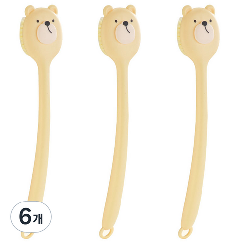 알로데 베어 바디 브러쉬, 옐로우, 6개, 1개입