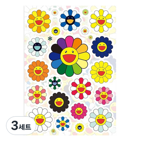 파티복닷컴 무라카미 22종 세트 캐리어 스티커 STST0023, 혼합 색상, 3세트