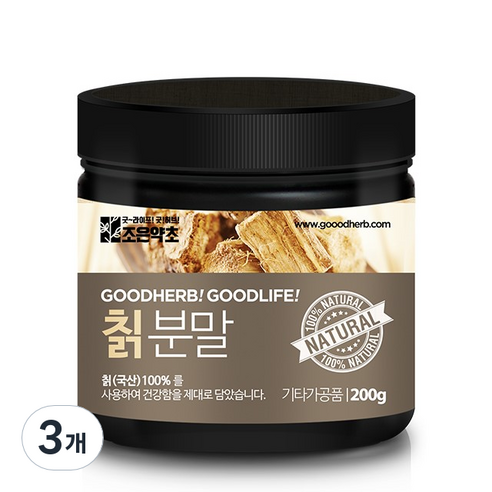 조은약초 칡 분말, 200g, 3개