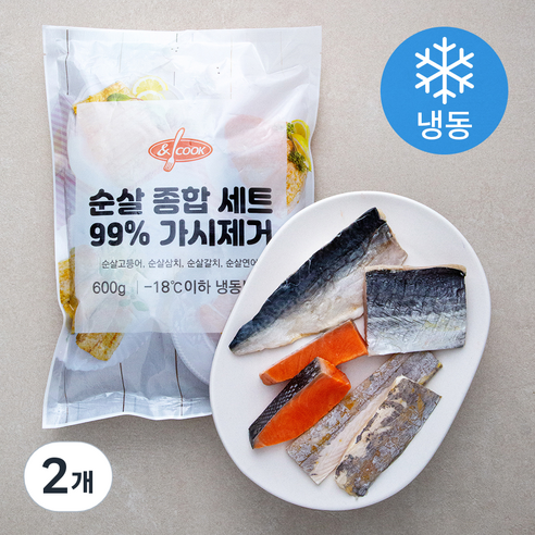 앤쿡 순살 종합 세트 (냉동), 600g, 2개