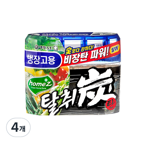 홈즈 냉장고용 탈취탄 본품, 140g, 4개
