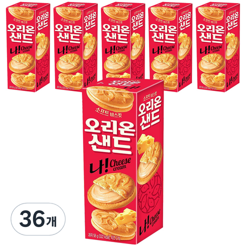 오리온 나 샌드과자, 58g, 36개