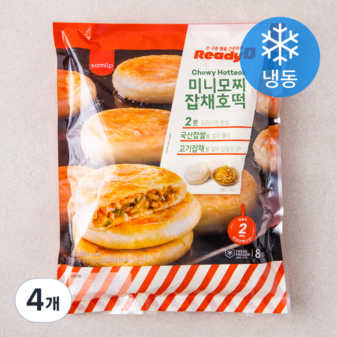 삼립 레디비 미니모찌 잡채호떡 8개입 (냉동), 320g, 4개