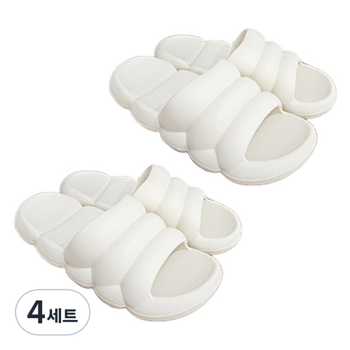 힐링스팟 구름슬리퍼, 아이보리, 4개