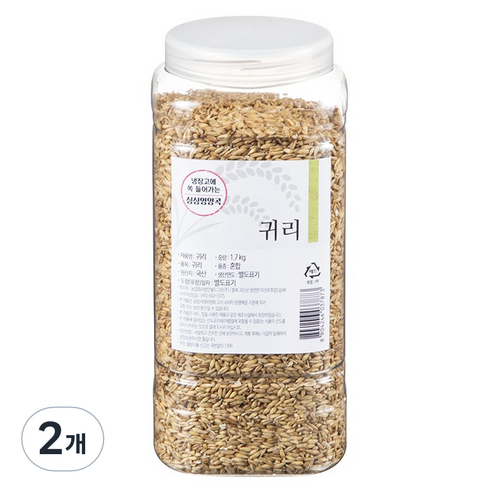 월그그린 싱싱영양통 국산귀리쌀, 1.7kg, 2개