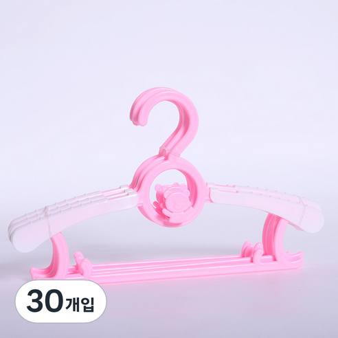 조절가능 어린이 옷걸이, 02 핑크, 30개입