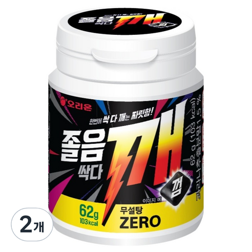 오리온 졸음싹다깨 껌, 62g, 2개