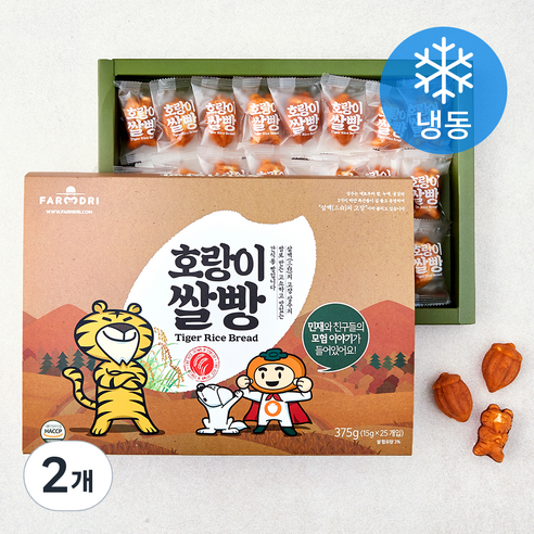 팜드리 호랑이 쌀빵 25개입 (냉동), 375g, 2개