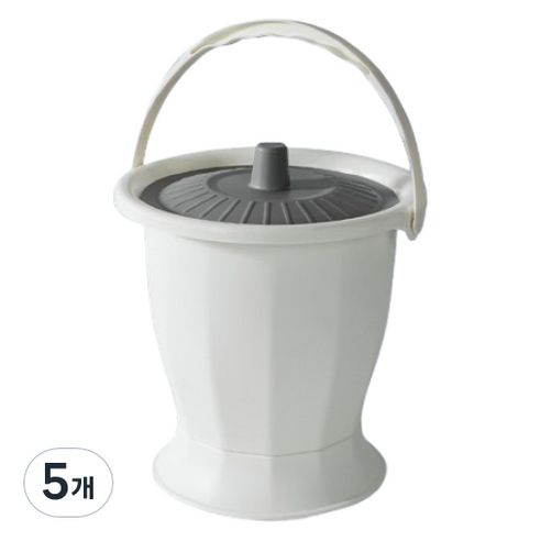조인메이드 휴대용 이동식 요강, 화이트, 5개