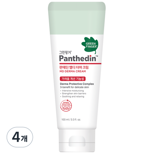 그린핑거 판테딘 엠디 더마 크림, 100ml, 4개