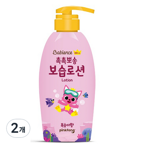 베비언스 핑크퐁 유아용 보습 로션, 380ml, 2개