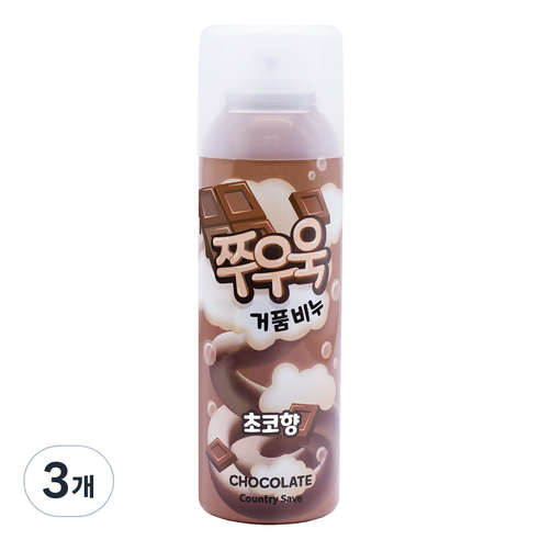 컨트리세이브 쭈우욱 폼솝 버블클렌져 초코, 3개, 200ml