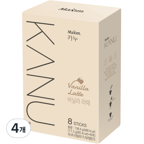 카누 바닐라 라떼 17.3g, 8개입, 4개