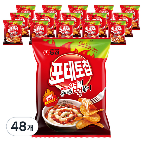 포테토칩 엽떡오리지널맛, 50g, 48개