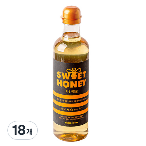 산내들농원 sweet honey 사양벌꿀, 1kg, 18개