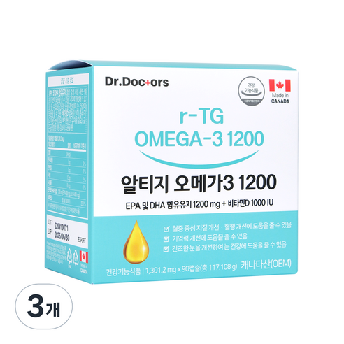 임산부 고순도 알티지 오메가3 비타민D 영양제 추천 임신부 수유부 산후 조리 영양제 rTG Omega 3 혈행 혈관 건강 중성지방 뇌 기억력 눈침침 눈건강 식약처 인증 건강식품, 30정, 1개