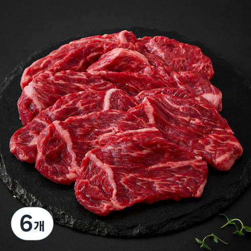 CAB인증 미국산 앵거스 토시살 구이용 (냉장), 6개, 300g