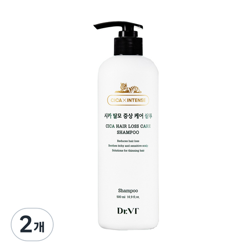 닥터브이티 시카 탈모 증상 케어 샴푸 그린플로럴향, 500ml, 2개