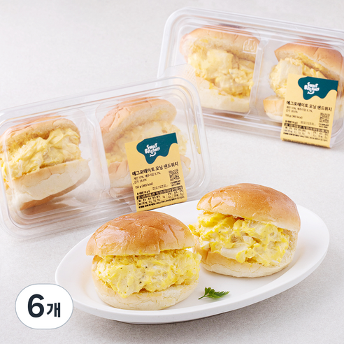 스윗밸런스 에그포테이토 모닝 샌드위치 2개입, 155g, 6개