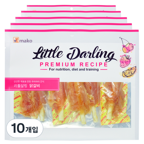 마코펫 강아지 리틀달링 건조간식, 닭갈비, 300g, 10개