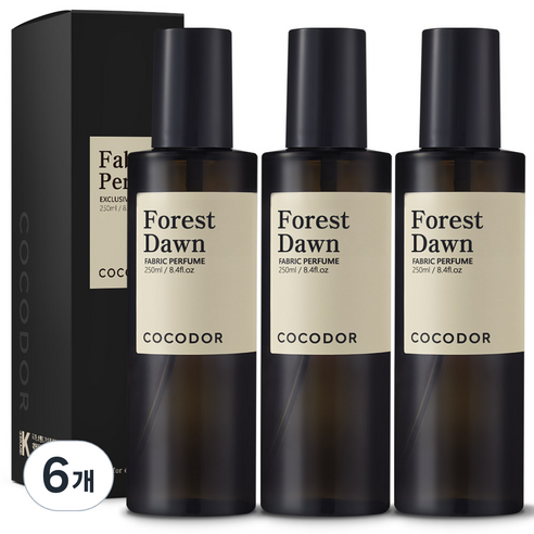 코코도르 룸 앤 패브릭 퍼퓸 섬유탈취제, 250ml, 6개, 포레스트 던