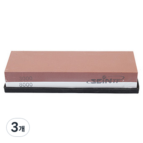 세인티에프 숫돌 연마석 양면 3000 8000방 + 미끄럼 방지 패드, 3개