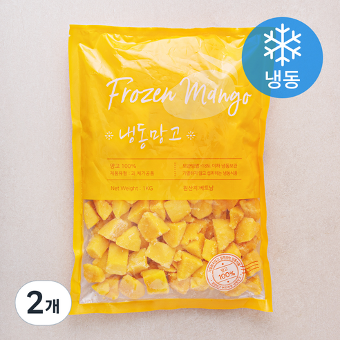 푸디즈 망고 (냉동), 1kg, 4개