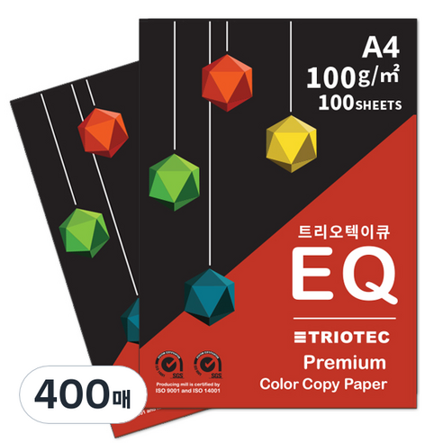 트리오텍이큐 복사용지 100g, A4, 400매