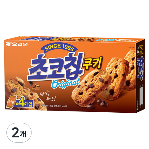 오리온 초코칩쿠키, 256g, 2개