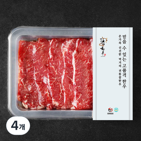 전통참한우 1등급 육전용 (냉장), 300g, 4개